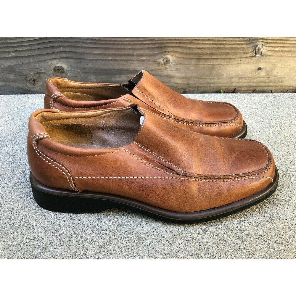 CAMBRIDGE CLASSICS Men's Sz 12 Sam Loafers Shoes Genuine Leather Slip On Dress﻿﻿